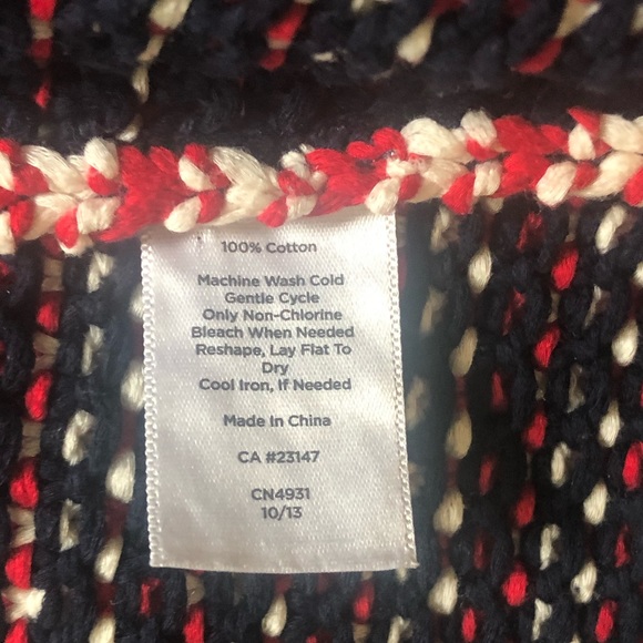 Talbots Lady Sweater - Navy with white and red - Picture 6 of 6